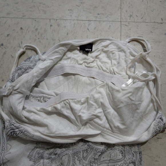 Karv | Y2k Vintage White and Gray Paisley Women's Top - Picture 12 of 12